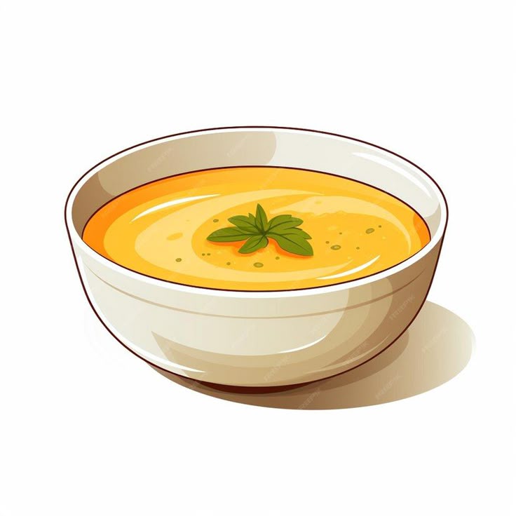 Soup food meal bowl vector lunch hot dish plate illustration vegetable dinner cooking h _ Premium Vector