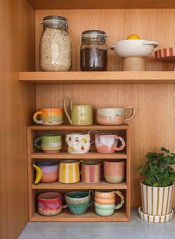 Ceramic Mug shelf decor